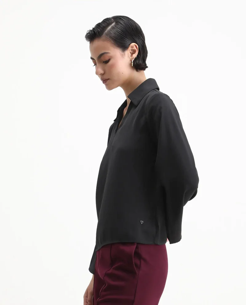 Rareism Women's Jonny Collar Plain Top