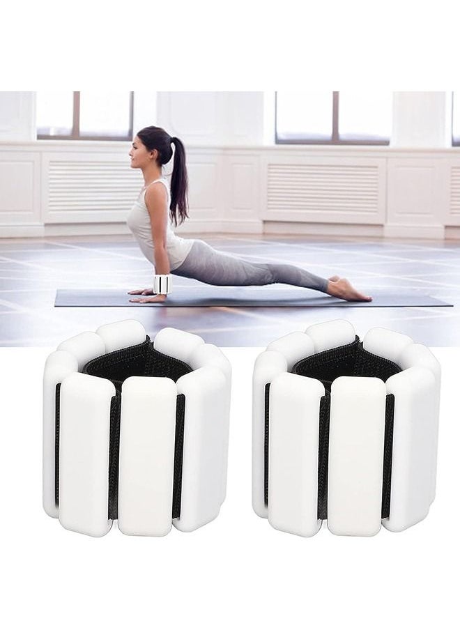 Arabest Wrist Weights, 2Pcs Adjustable Silicone Intensify Fitness Bracelet Button Wrist Bangles, Workout Resistance Wearable Ankle/Wrist Weights for Exercises Walking Dance Jogging Yoga(1lb Each)  - Image 4