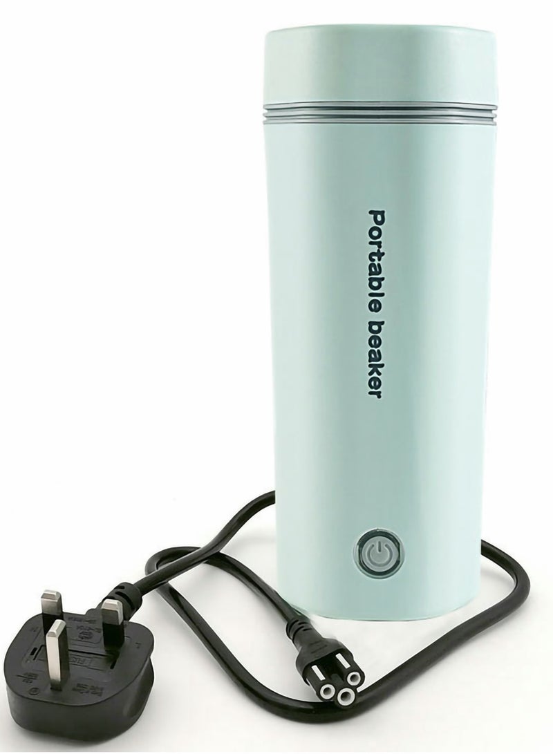 SYOSI Portable Electric Kettle, Stainless Steel Liner Travel Electric Cup Home Mini Heating Teapot Fast Cooking Single Cup Water Heater 350ml Hot Water Bottle (light Green)  - Image 1