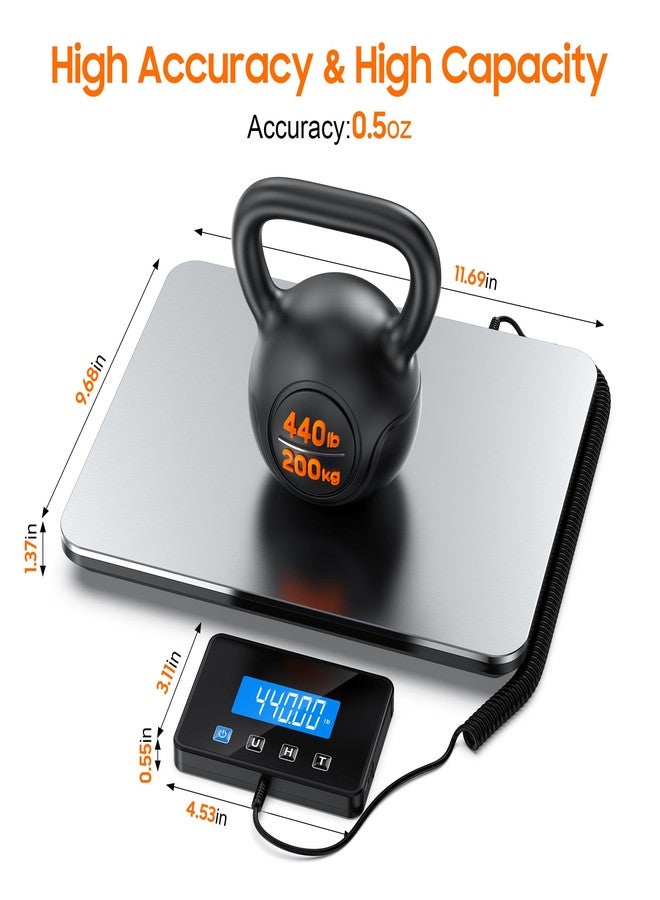 bahilok Digital Shipping Scale, 440lbs Capacity, LCD Display, Hold/Tare Function - Image 5