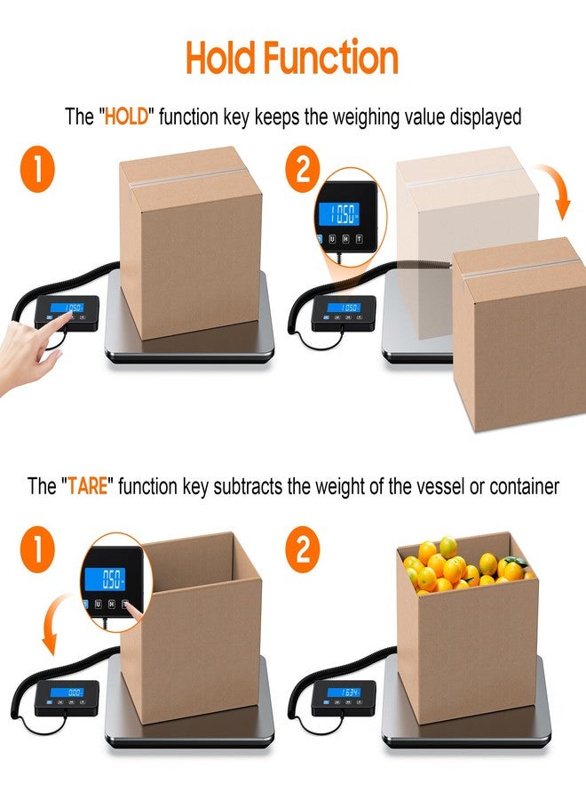 bahilok Digital Shipping Scale, 440lbs Capacity, LCD Display, Hold/Tare Function - Image 4