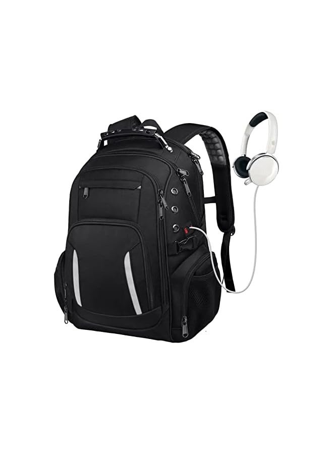 PROMASS Laptop Backpack Fits 17.3 Inch Laptop Waterproof Travel School Backpack with USB and Headphones Jack Gift for Women & Men Anti-theft Laptop Bag for Travel/School/Business  - Image 1