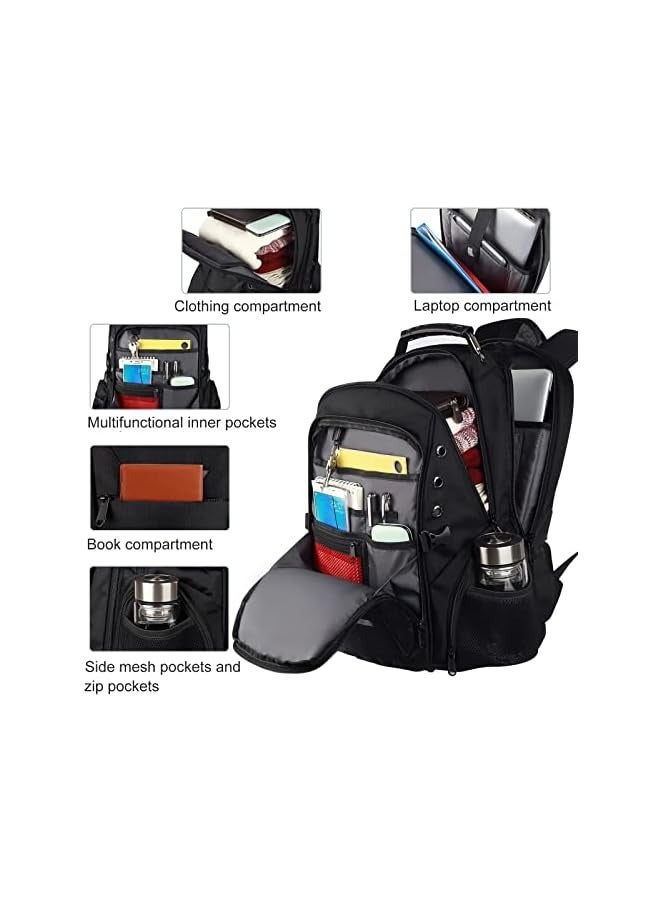 PROMASS Laptop Backpack Fits 17.3 Inch Laptop Waterproof Travel School Backpack with USB and Headphones Jack Gift for Women & Men Anti-theft Laptop Bag for Travel/School/Business  - Image 4