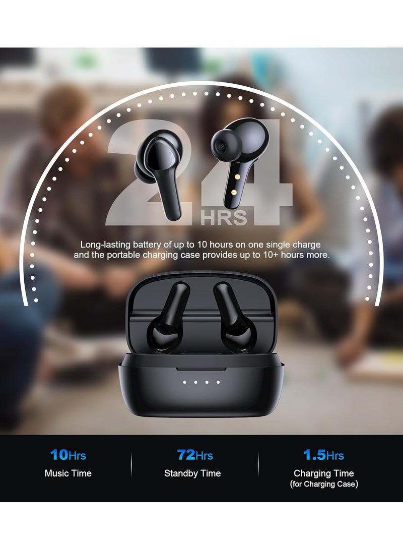 CHOETECH Choebuds Pro TWS ANC ENC Earphone, 6 Mics, Big Bass, Clear Calls, Multi-Mode Noise Cancelling IPX7 Water-Resistant,Black + 18 Local Warranty Headphones Headset Wireless Earbuds - Image 3