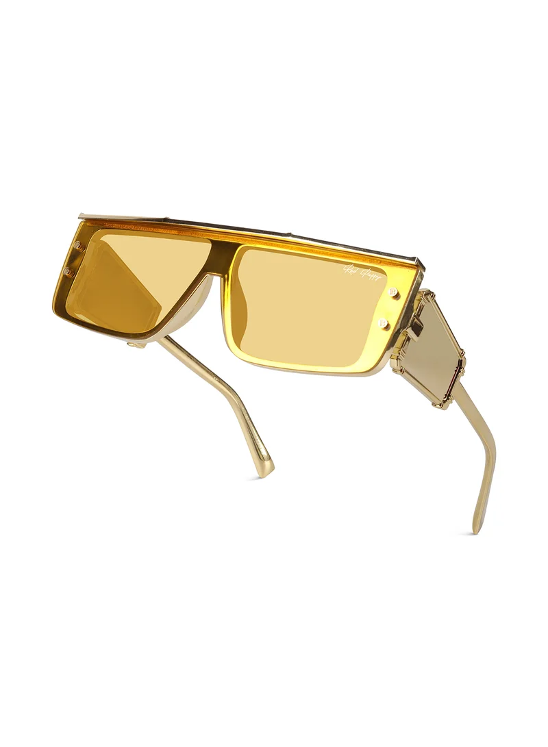 Woggles Red Pappy Riff Yellow Rectangle Sunglasses
