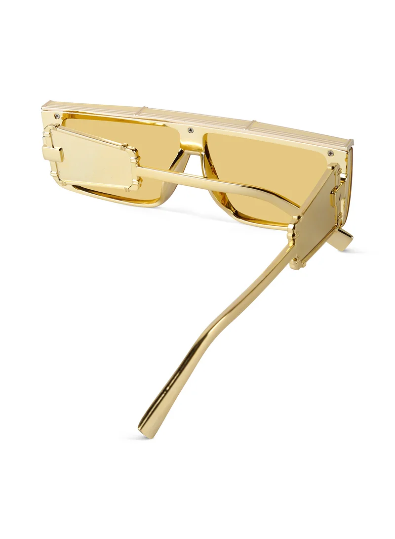 Woggles Red Pappy Riff Yellow Rectangle Sunglasses