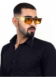 Woggles Red Pappy Riff Yellow Rectangle Sunglasses  - Image 3