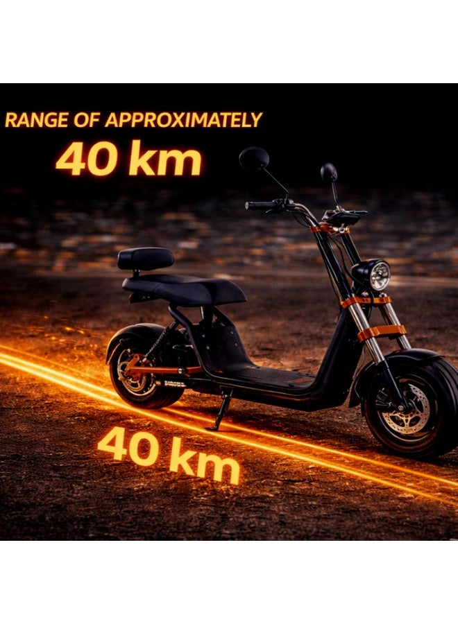 Kugoo C2 Harley Style Electric Scooter, 1200W Motor, 48V 15.6Ah Battery - Image 3