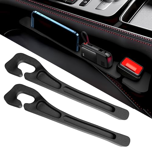 Zecirl Car Seat Gap Filler 2 PackNo Drop Seat GuardDrop Seat Gap fillers Between Seat and Console Stop Things from Dropping Black - Image 1
