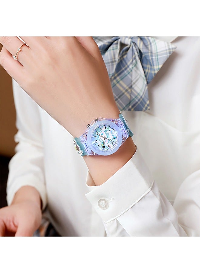 ساعة ذكية للأطفال مزودة بسوار مضيء مع رسوم كرتونية ثلاثية الأبعاد من السيليكون للأطفال الصغار ساعة رقمية - Image 2