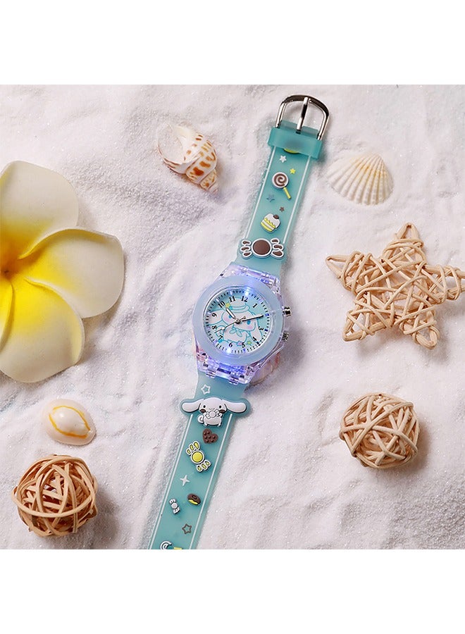 ساعة ذكية للأطفال مزودة بسوار مضيء مع رسوم كرتونية ثلاثية الأبعاد من السيليكون للأطفال الصغار ساعة رقمية - Image 3