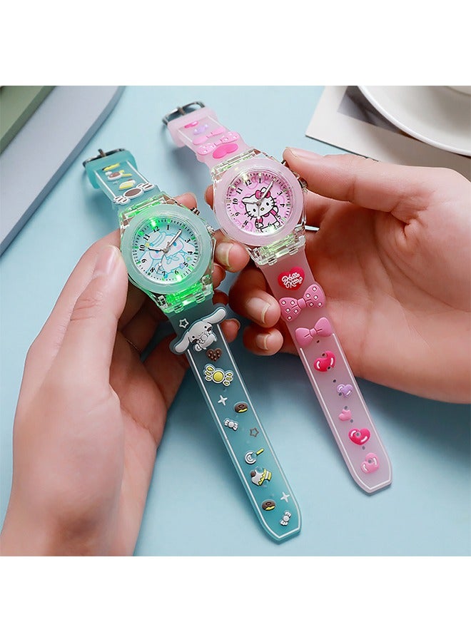 ساعة ذكية للأطفال مزودة بسوار مضيء مع رسوم كرتونية ثلاثية الأبعاد من السيليكون للأطفال الصغار ساعة رقمية - Image 5