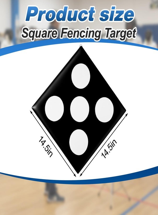Shimeyao PU Leather Square Fencing Target Practice Pad with Bullseye Reinforced Strike Zones for Saber Foil and Epee Wall Mounted Fencing Target Equipment for Clubs Home Training(5 Bullseyes) - Image 3