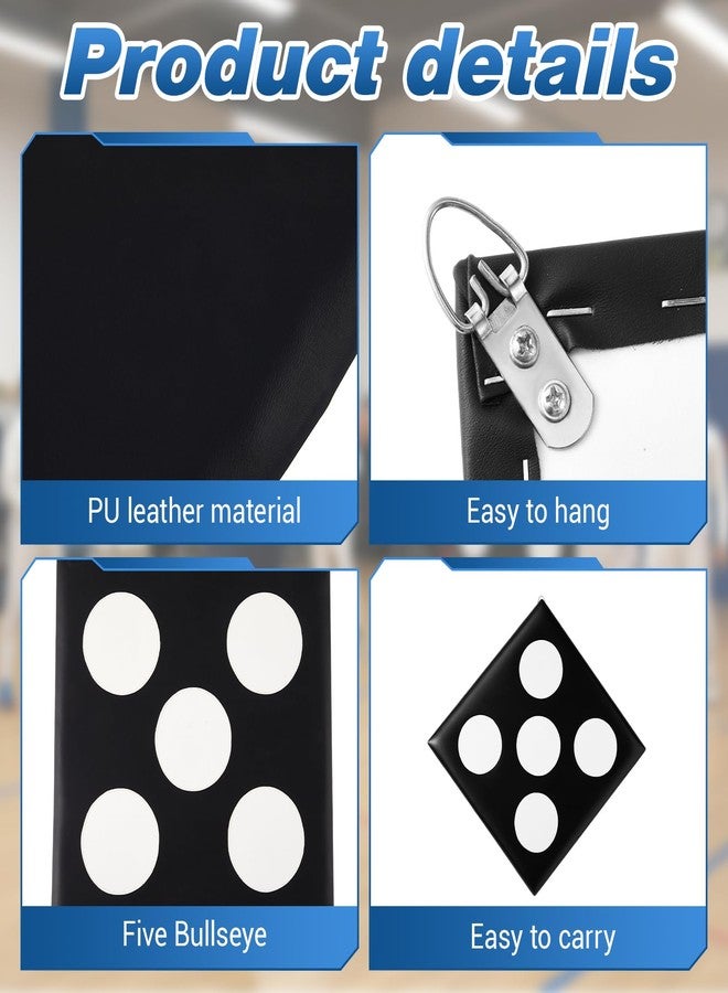 Shimeyao PU Leather Square Fencing Target Practice Pad with Bullseye Reinforced Strike Zones for Saber Foil and Epee Wall Mounted Fencing Target Equipment for Clubs Home Training(5 Bullseyes) - Image 4