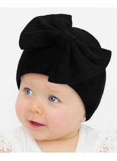 Generic Newborn Bowtie Fetal Hat Set Black  - Image 1