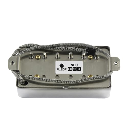 FLEOR Alnico5 Guitar Humbucker Pickup Chrome Neck Pickups Compatible with LP style Guitar Part - Image 4
