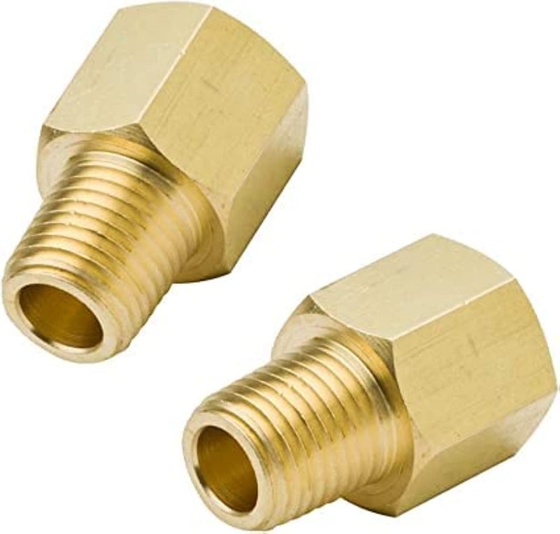 AQ AQSON محول أنبوب نحاسي AQSON - 3/8" أنثوي إلى 1/4" ذكر محول تقليل (عبوة من 2) - Image 1