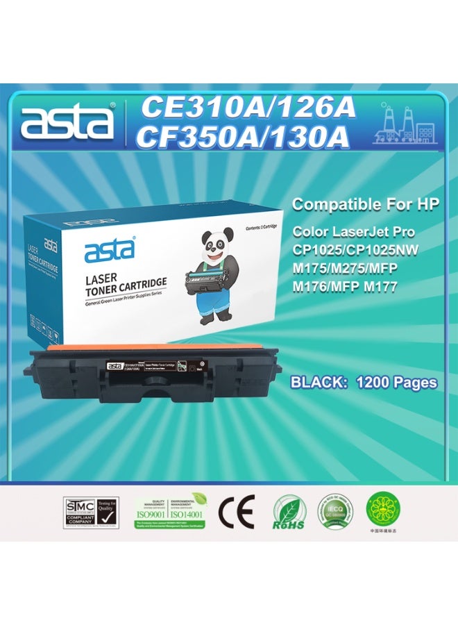 ASTA CE310A CF350A 126A 130A Universal Black Toner Cartridge Compatible For HP LaserJet Pro CP1025 CP1025NW M175 M275 MFP M176 M177 High Quality Office Print Consumable Affordable Suitable Office Home Use - Image 1