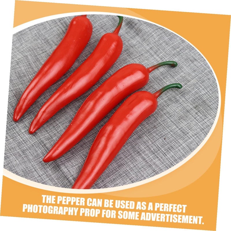 Mini Artificial Pepper Set 12pcs PVC Lifelike Red Green Peppers Kitchen Decor Photography Props - Image 5