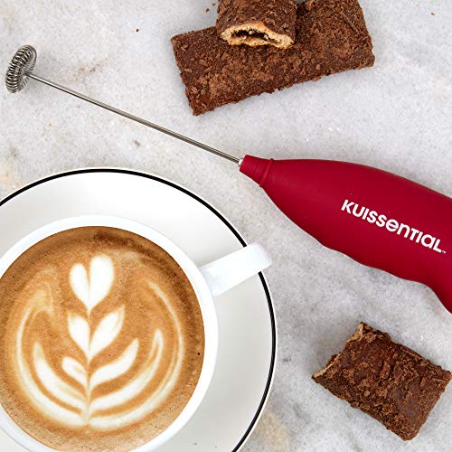 Kuissential Electric Stainless Steel Milk Frother 2pk-Slickfroth 2.0- Powerful Handheld Battery Operated Foam Maker for Cappuccino Latte Hot Chocolate Frappe Matcha and Coffee- Great for Coffee Lovers - Image 4