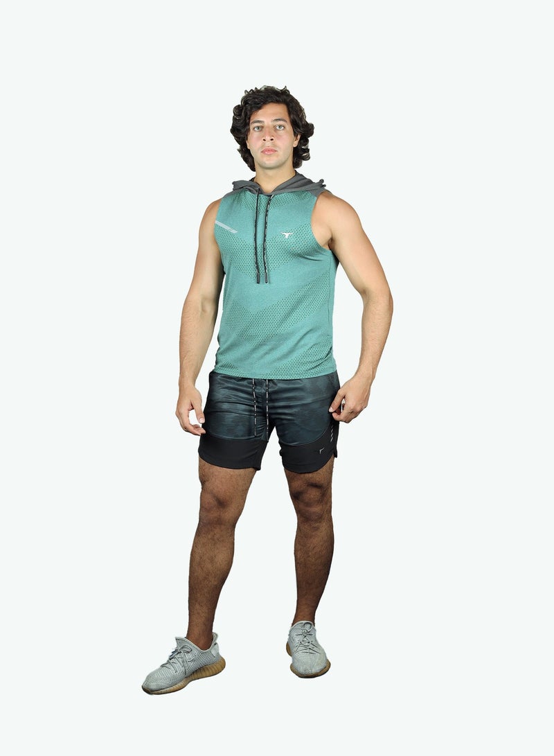 Thugfit PowerTower high-intensity Men's Hoodie - Green - Image 4