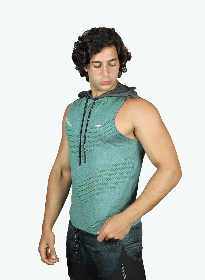 Thugfit PowerTower high-intensity Men's Hoodie - Green - Image 5