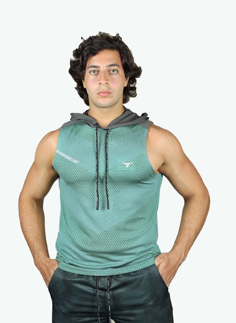 Thugfit PowerTower high-intensity Men's Hoodie - Green - Image 3