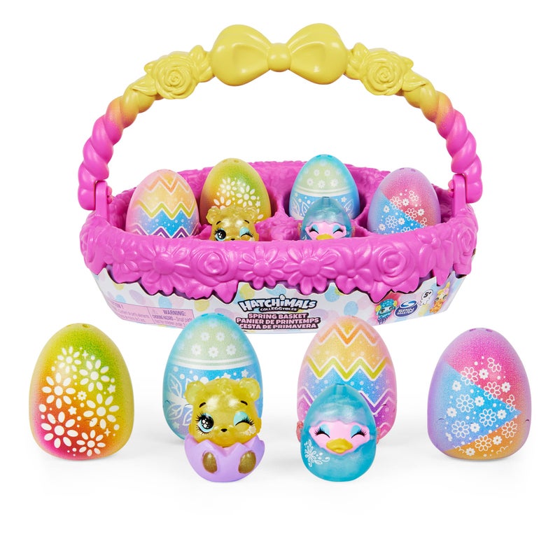 Hatchimals CollEGGtibles, Spring Toy Basket with 5 and 3 Pets, Kids Toys for Girls Ages 5 and up - Image 1