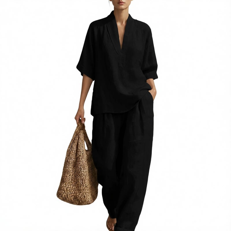Women's Casual Linen Co-ord Set - Image 5
