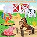 Oriate Magnetic Tiles 3D Animal Farm Toys 5pcs Farm Animals for Kids Movable Joints Animal Toys Suitable for Kids Magnetic Blocks Building Magnet Tiles STEM Educational Construction - Image 4