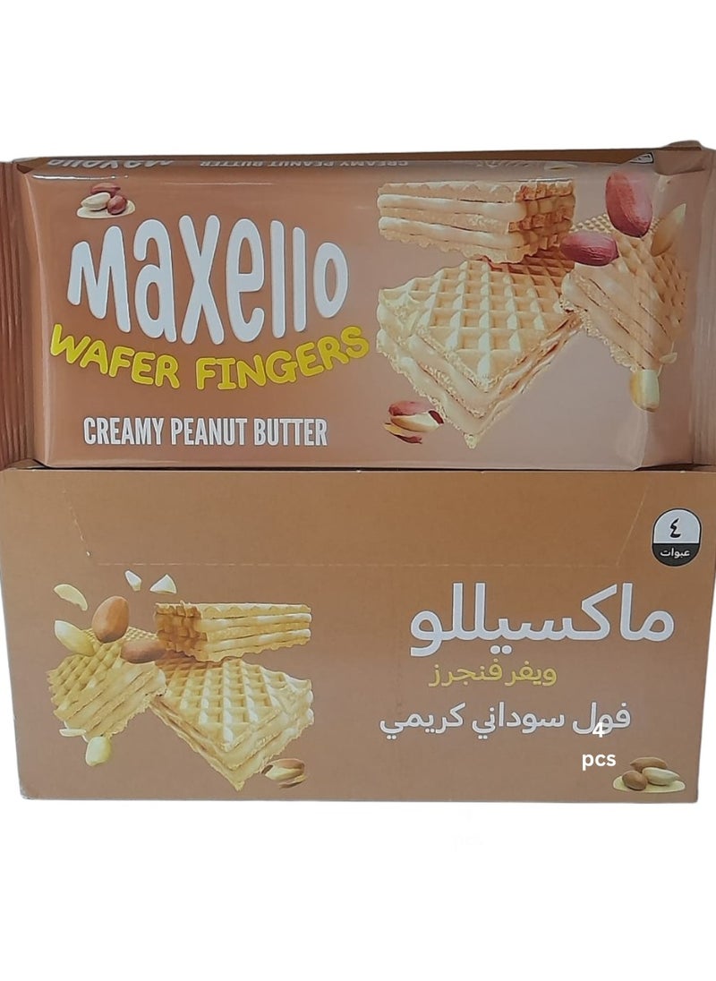 Maxello Wafer fingers filled with Peanut Butte box 4 packet  - Image 1