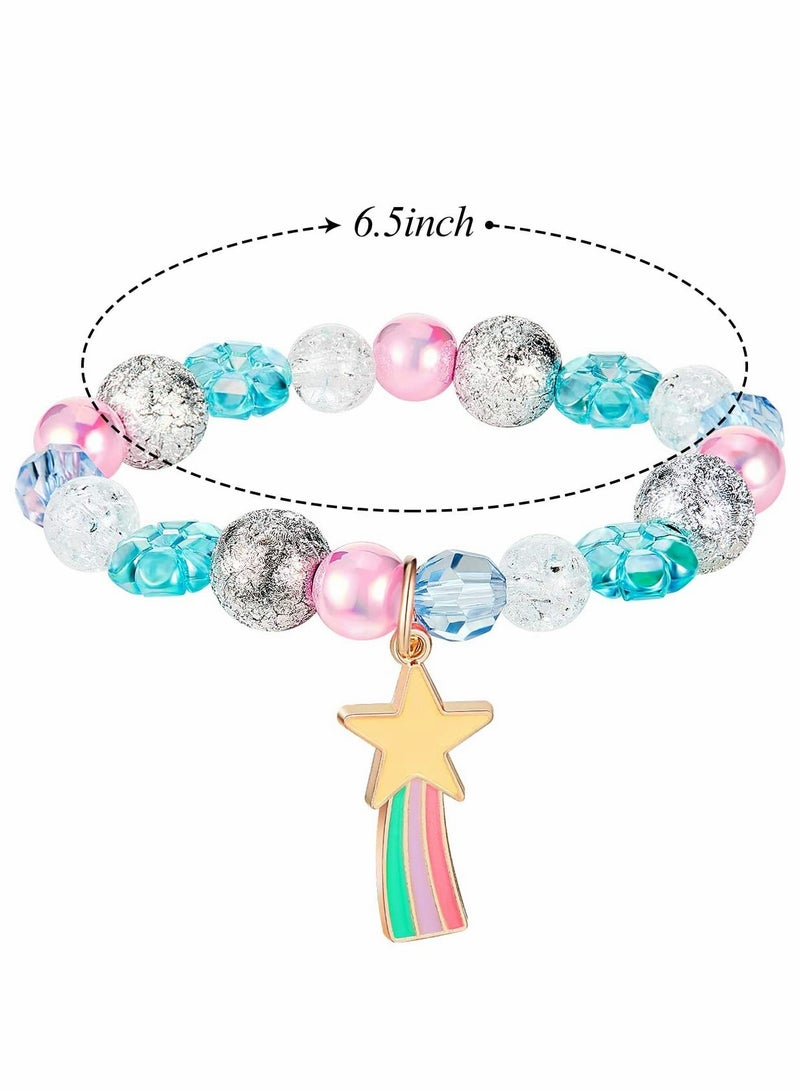 9 Pieces Colorful Unicorn Bracelet Acrylic Bracelet - Image 2