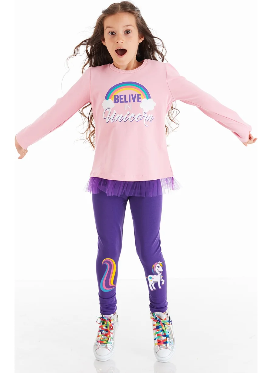 دينوكيدس Colorfull Unicorn Girl Tunic Tights Set