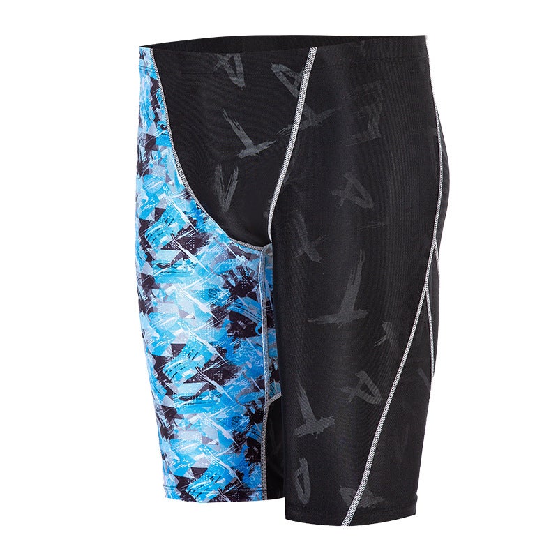 Source manufacturers men''s swimming trunks professional quick-drying men''s five-point pants plus fat increase boxers wholesale pants men''s - Image 1