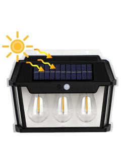 CBK Solar Powered Waterproof Tungsten Wall Light with Motion Sensor Outdoor Garden Villa Night Light (3 Bulbs), Multicolor  - Image 3