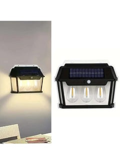 CBK Solar Powered Waterproof Tungsten Wall Light with Motion Sensor Outdoor Garden Villa Night Light (3 Bulbs), Multicolor  - Image 2