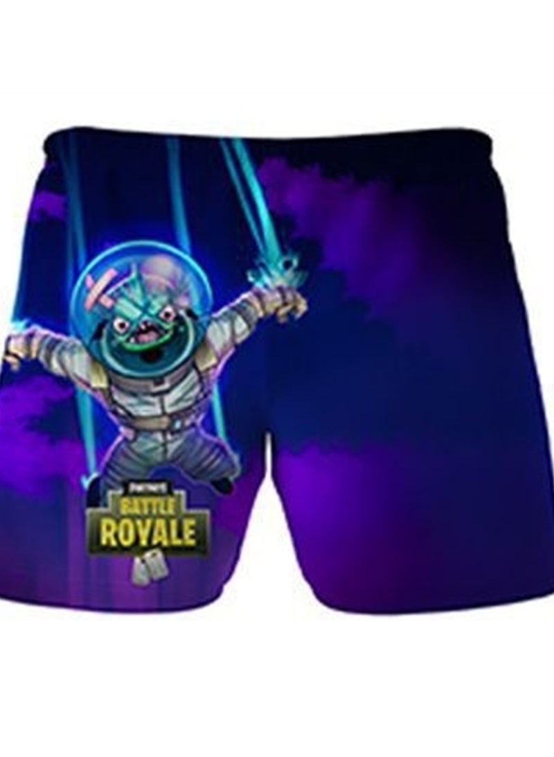 مجموعة Game Fortnite مجموعة شورت تي شيرت للأطفال بطباعة رقمية ثلاثية الأبعاد قابلة للتنفس - Image 3