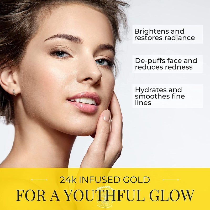 Doppeltree Gold Facial Mask - Premium Hydrogel Sheet Face Masks for Skin Care & Beauty, Hydrating & Anti Aging - Facemask with Collagen, Hyaluronic Acid & 24k Nano Gold - Image 3
