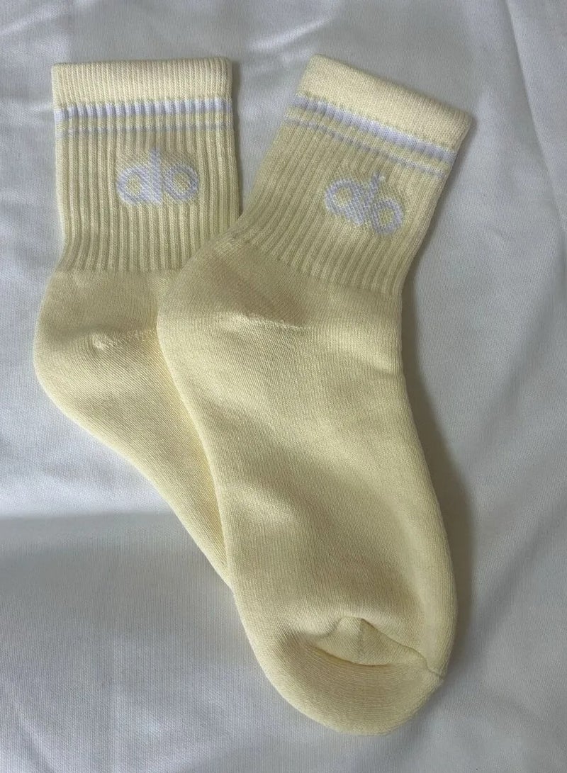 Alo Yoga Meia Alo Yoga Unisex Vintage Middle Socks