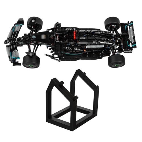 Brickify Display Stand Compatible with LEGO Technic Mercedes F1 W14 42171 Premium Shelf Stand for Formula 1 Race Car Models Angled Display Mount for Collectors Car Model Not Included - Image 1