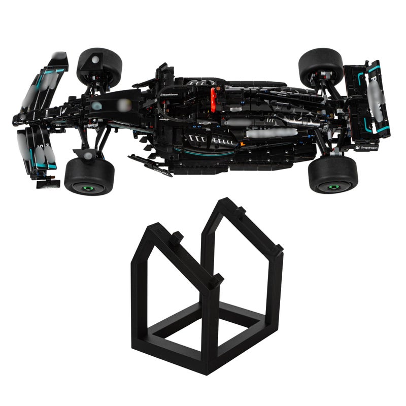 Brickify Display Stand Compatible with LEGO Technic Mercedes F1 W14 42171 Premium Shelf Stand for Formula 1 Race Car Models Angled Display Mount for Collectors Car Model Not Included - Image 2