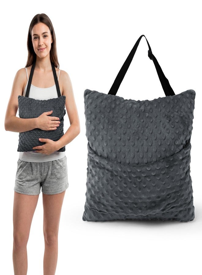 okmaba Hysterectomy Pillow with Adjustable Strap & Ice Pack Pocket, Square Abdominal Support for C-Section, Hernia & Tummy Tuck Recovery, Hands-Free Post Surgery Pillow（Grey - Image 1