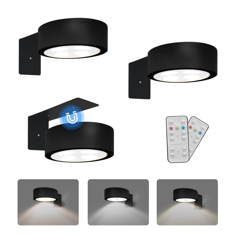 Wireless Magnetic Picture Light With Remote 3 Lighting Modes Adjustable Brightness - Battery Operated LED Art Light For Paintings Wall Decor - Image 1