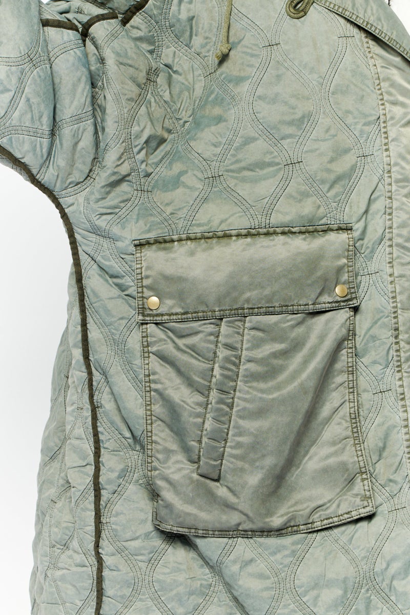 DIESEL Women Quilted Reversible Trench Coat, Grey  - Image 3