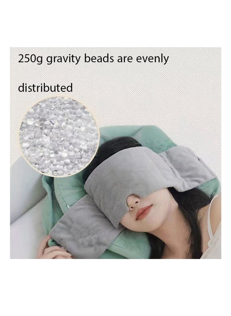 هالونهي قناع عين مرجح، 250 جرام من الخرز المرجح لتوزيع الوزن بالتساوي، قابل للغسل، يحجب الضوء، قناع نوم الجاذبية، قناع عين ناعم ولطيف للضغط، قناع ليلي، مناسب للتأمل أثناء النوم الجانبي (وردي) - Image 2