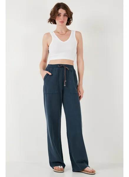 Lela Relaxed Fit High Waist Wide Leg Trousers Women's Trousers 668YP5040