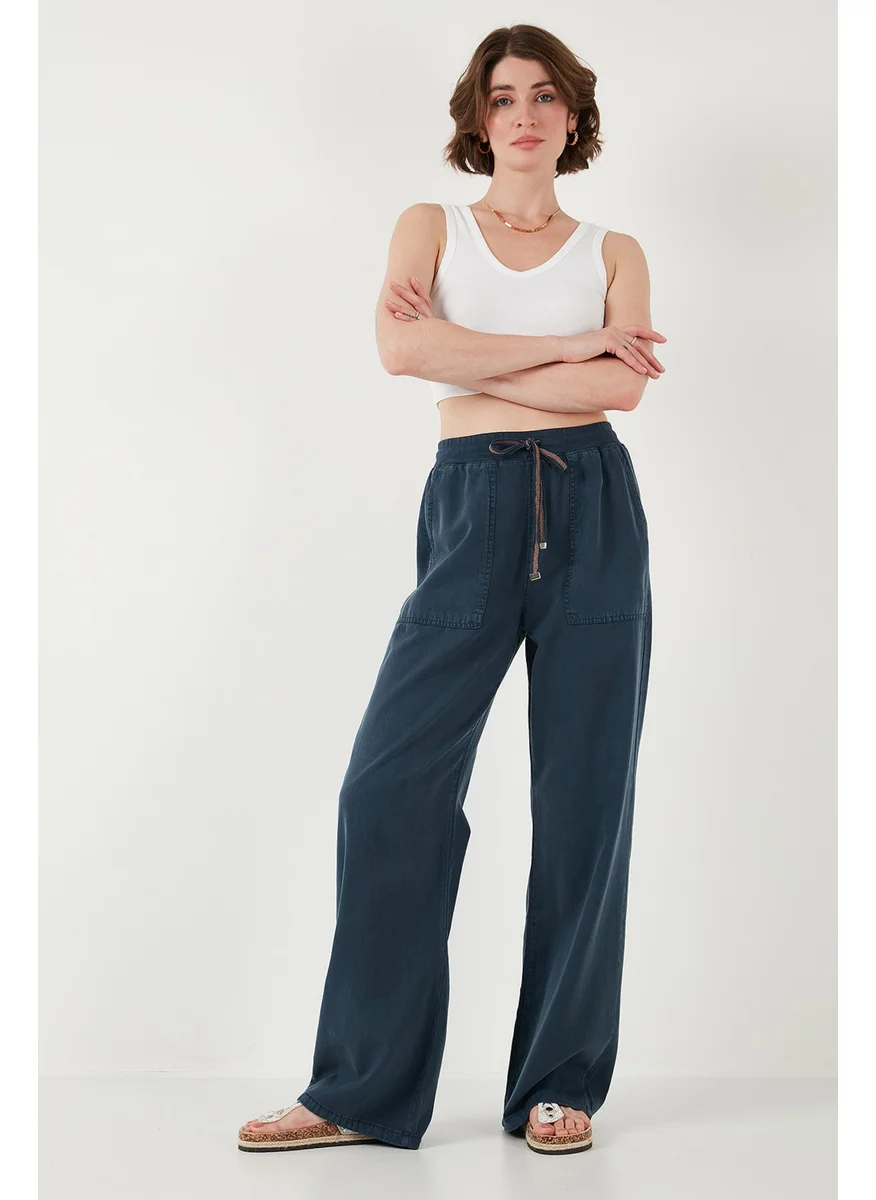 Lela Relaxed Fit High Waist Wide Leg Trousers Women's Trousers 668YP5040