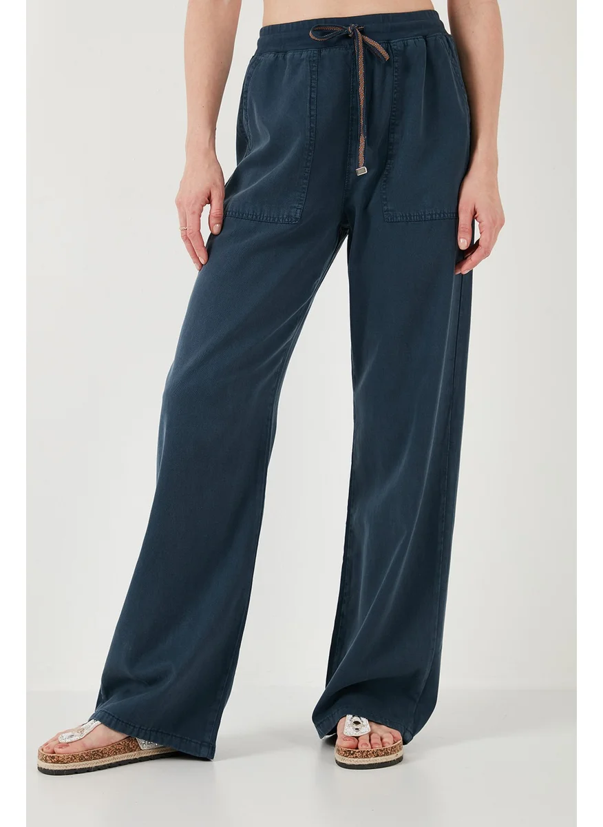 Lela Relaxed Fit High Waist Wide Leg Trousers Women's Trousers 668YP5040