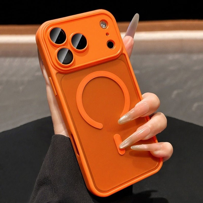 Grey Frosted Hard Shockproof Phone Case for iPhone 11 Pro Max with Lens Protection Translucent Magnetic Wireless Charging Back Cover - Image 1