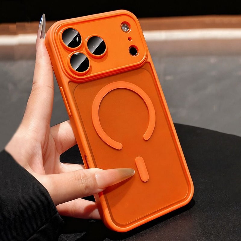 Grey Frosted Hard Shockproof Phone Case for iPhone 11 Pro Max with Lens Protection Translucent Magnetic Wireless Charging Back Cover - Image 3